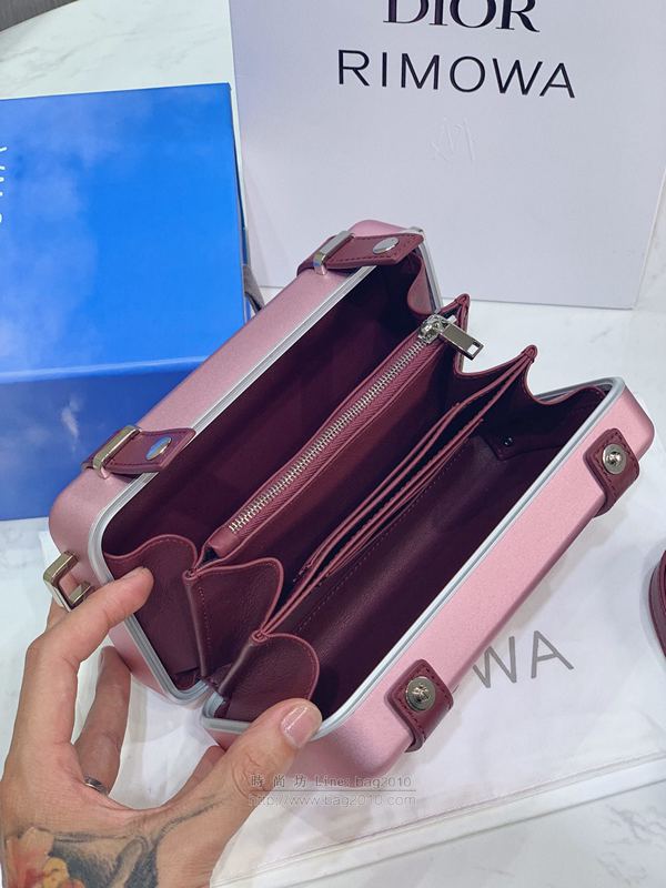 Dior包 迪奧 Dior X RIMOWA膠囊合作系列 磨砂質感的鋁制外殼 Dior高端小箱挎包  Dyd1442